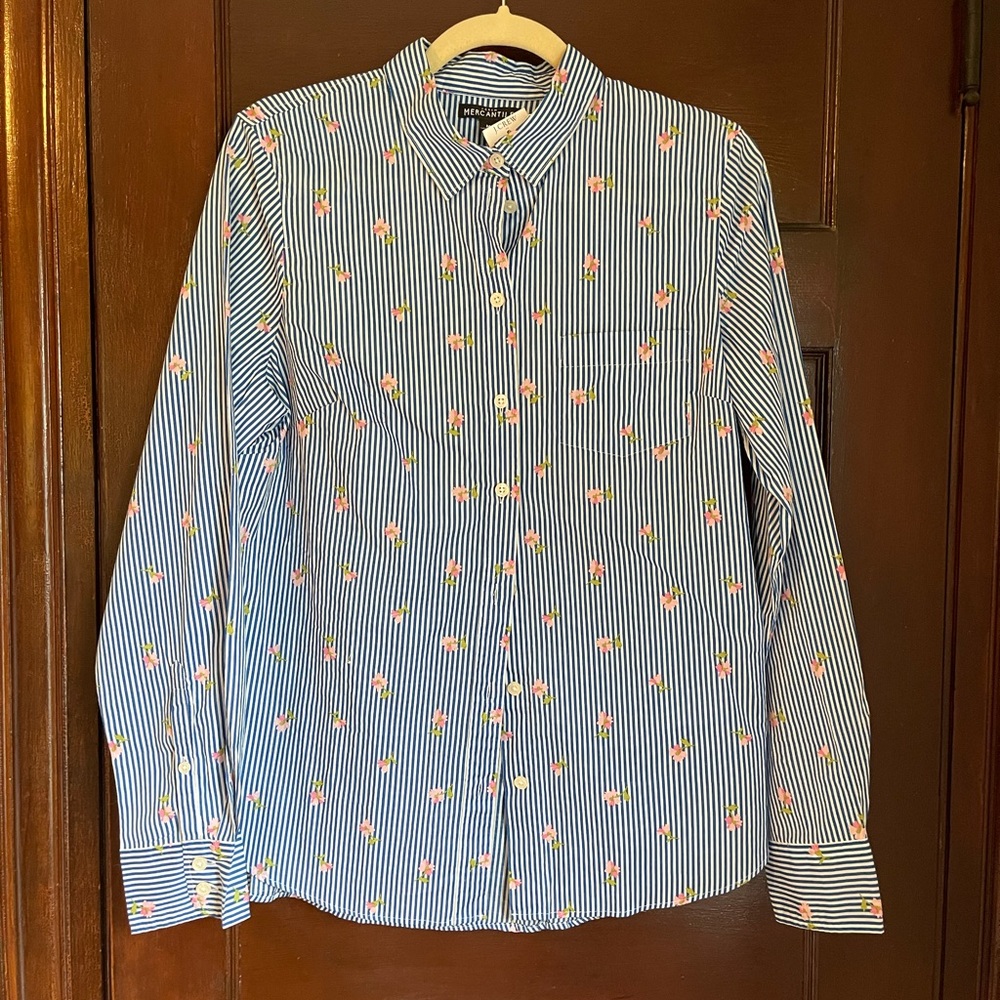 J Crew classic button-down shirt printed cotton